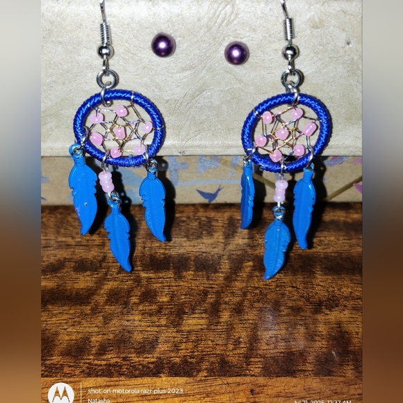 Color Coordinated Pierced Earrings - 2 Pair - Picture 1 of 2